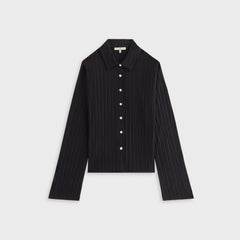 Kith Women Elvira Plisse Button Down Shirt - Ink | Kith Ink