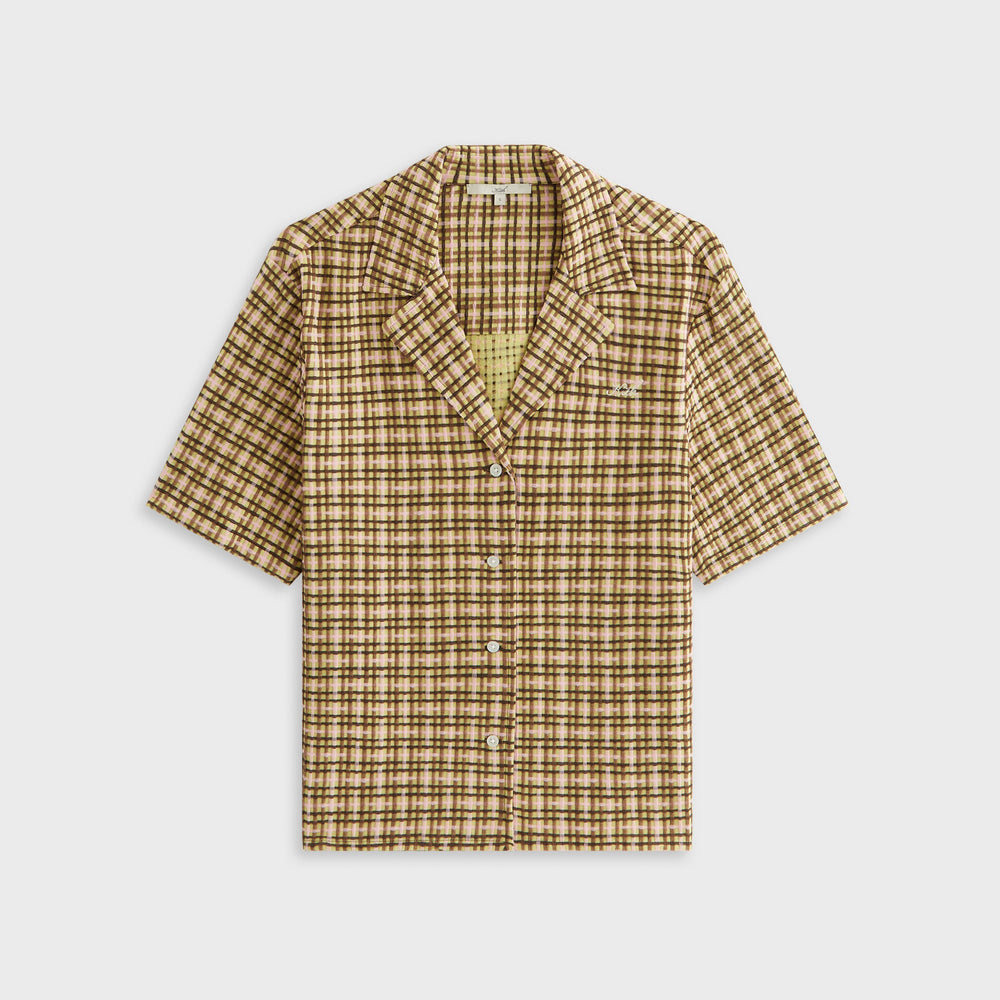 Kith Women Elena II Bubble Check Shirt - Protea | Kith Protea