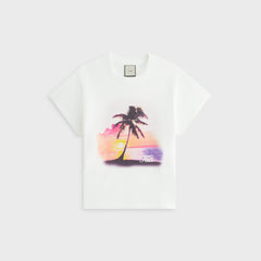 Kith Women Sunset Palm Mulberry Vintage Tee - White | Kith White