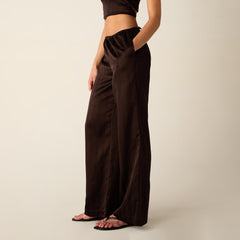 Kith Women Michi Crest Satin Pant - Incognito | Kith Incognito