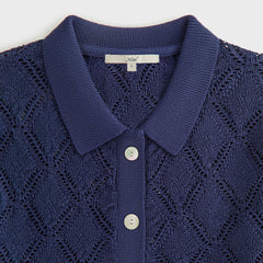 Kith Women Tori Crochet Knit Top - Nocturnal | Kith Nocturnal