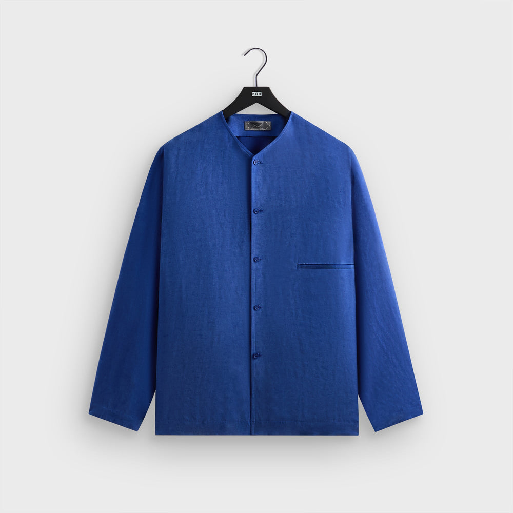 Kith Cupro Linen Caelen Shirt - Current | Kith Current