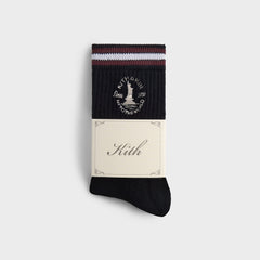 Kith & Kin Logo Mid Crew Sock - Nocturnal | Kith Nocturnal