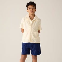 Kith Kids Monogram Terry Camp Shirt - Silk | Kith Silk