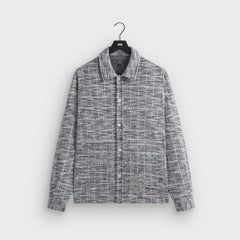 Kith Tweed Long Sleeve Boxy Collared Overshirt - Nocturnal | Kith Nocturnal