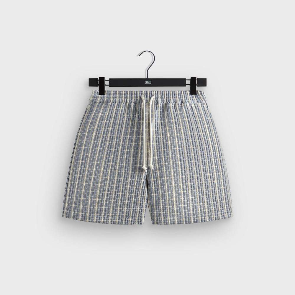 Kith Bubble Check Active Short - Light Indigo | Kith Light Indigo