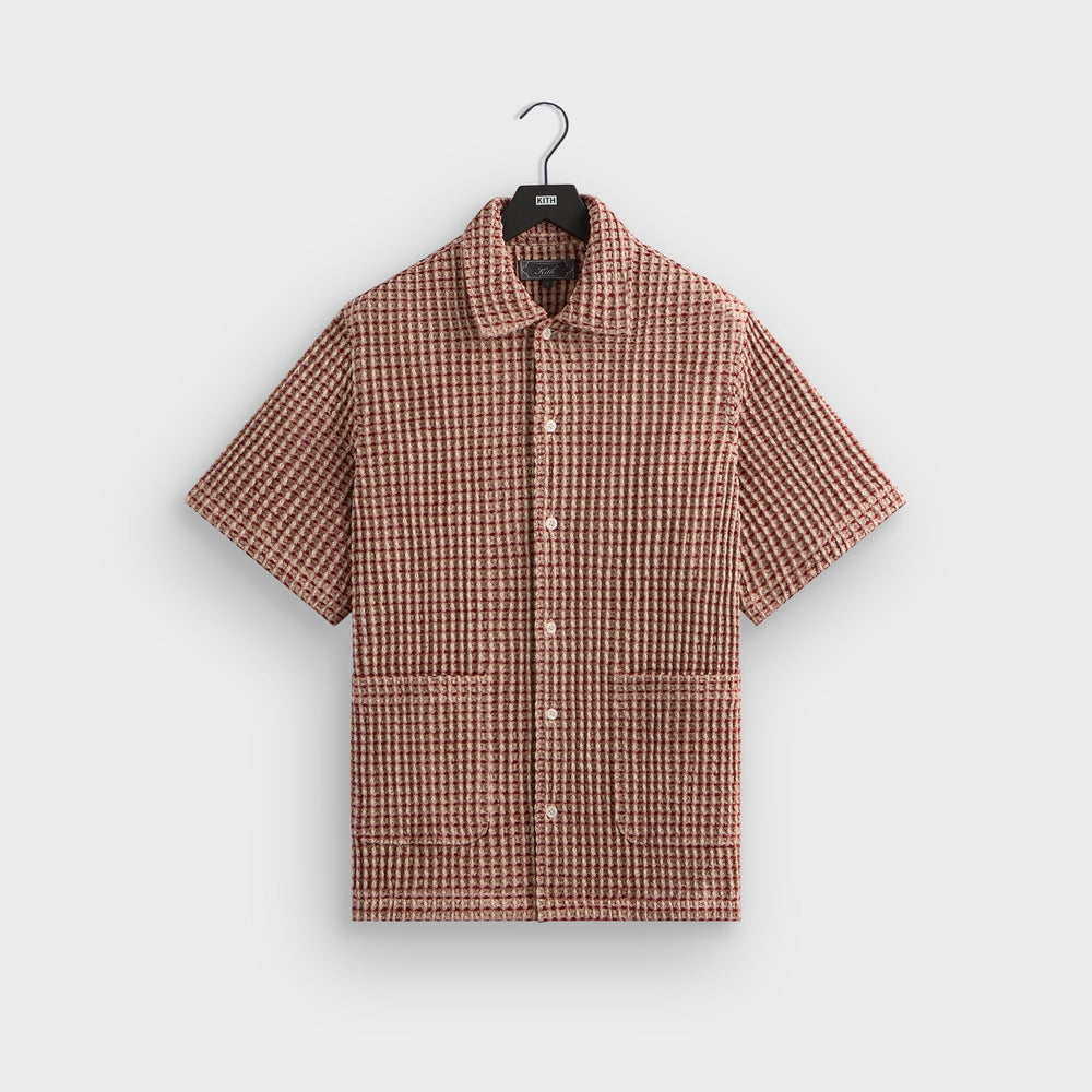 Kith Geometric Diamond Short Sleeve Boxy Collared Overshirt - Bitters | Kith Bitters
