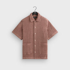 Kith Geometric Diamond Short Sleeve Boxy Collared Overshirt - Bitters | Kith Bitters