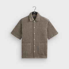 Kith Geometric Diamond Short Sleeve Boxy Collared Overshirt - Black | Kith Black