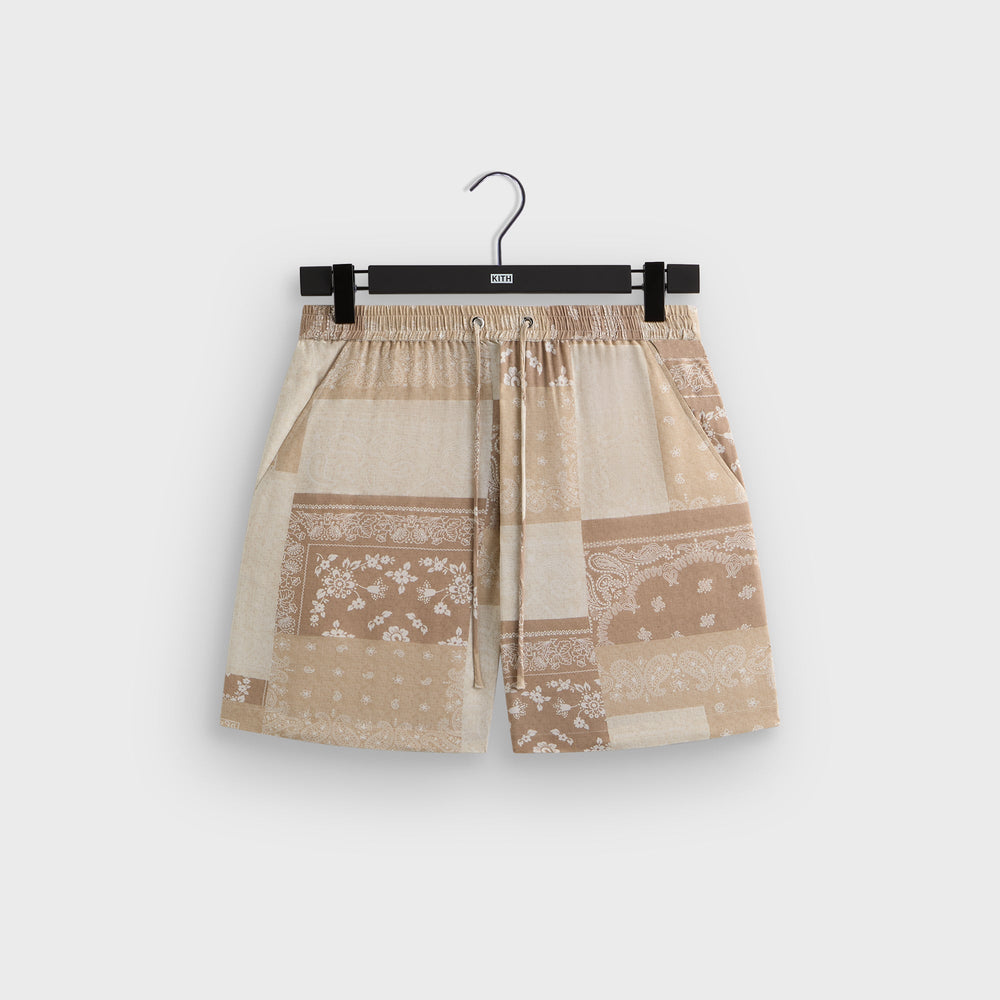 Kith Silk Lyocell Bandana Cedar Short - Canvas | Kith Canvas