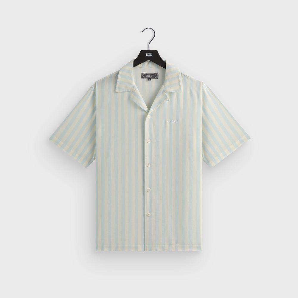 Kith Striped Thompson Camp Collar Shirt - Light Indigo | Kith Light Indigo