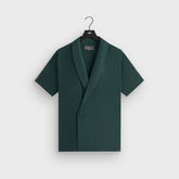 Kith Cupro Linen Short Sleeve Thompson Crossover Shirt - Stadium | Kith Stadium