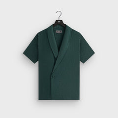 Kith Cupro Linen Short Sleeve Thompson Crossover Shirt - Stadium | Kith Stadium