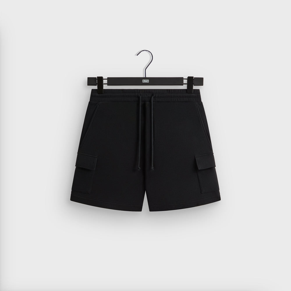 Kith Micro Waffle Fairfax Cargo Short - Black | Kith Black