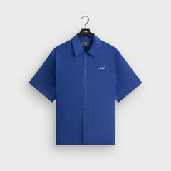 Kith Cupro Linen Short Sleeve Boxy Collared Overshirt - Current | Kith Current
