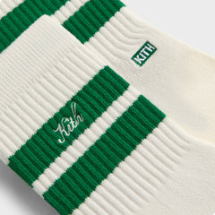 Kith 3-Pack Striped Mid Crew Socks - White | Kith White