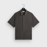 &Kin Silk Habotai Short Sleeve Reade Shirt - Somber | Kith Somber