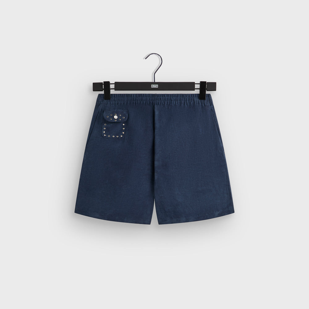&Kin Cupro Linen Kellen Short - Nocturnal | Kith Nocturnal