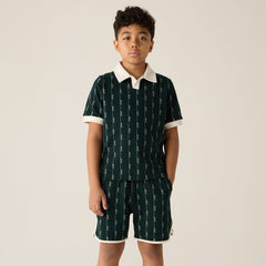 Kith Kids Script Knit Tilden Polo - Stadium | Kith Stadium