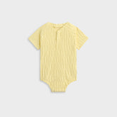 Kith Baby Monogram Terry Henley Romper - Ray | Kith Ray