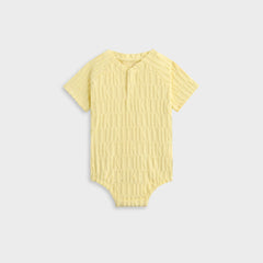 Kith Baby Monogram Terry Henley Romper - Ray | Kith Ray
