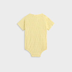 Kith Baby Monogram Terry Henley Romper - Ray | Kith Ray