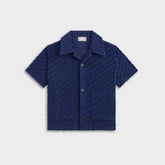 Kith Kids Monogram Terry Camp Shirt - Screen | Kith Screen