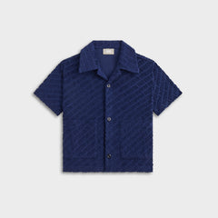 Kith Kids Monogram Terry Camp Shirt - Screen | Kith Screen