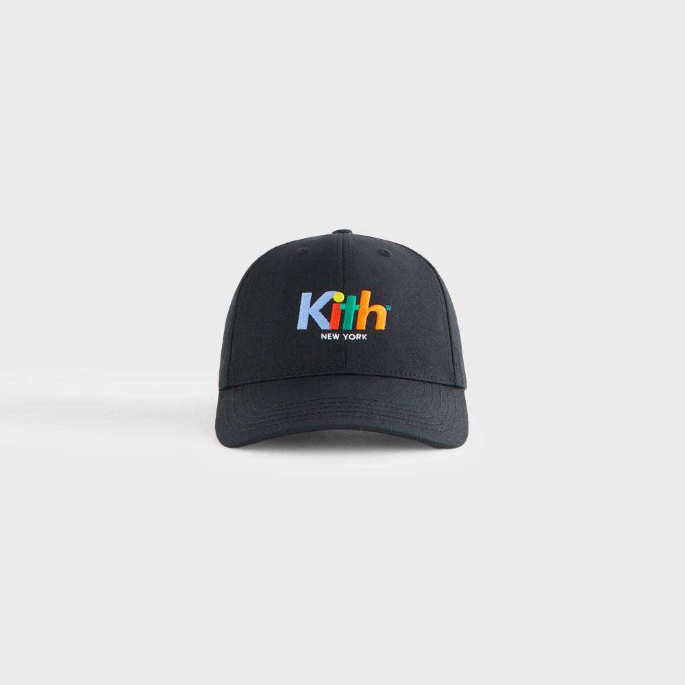 Kith Kids Multi Color Logo Classic Cap - Black Beauty | Kith Black Beauty