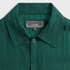 Kith Crest Logo Boxy Collared Overshirt - Fairway | Kith Fairway