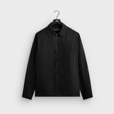 Kith Crest Logo Boxy Collared Overshirt - Black | Kith Black