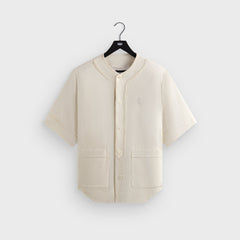 Kith Washed Denim Willis Baseball Shirt - Sandrift | Kith Sandrift