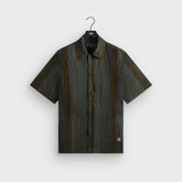 Kith Seersucker Boxy Collared Overshirt - Stadium | Kith Stadium