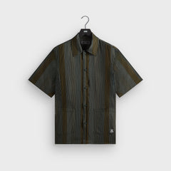 Kith Seersucker Boxy Collared Overshirt - Stadium | Kith Stadium