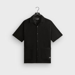 Kith Cotton Mesh Thompson Camp Collar Shirt - Black | Kith Black
