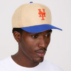 Kith & New Era for the New York Mets Raffia 49FORTY Snapback - Natural | Kith Natural