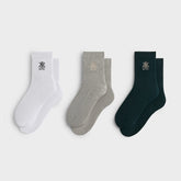 Kith 3-Pack Crest Mid Crew Socks - Multi | Kith Multi