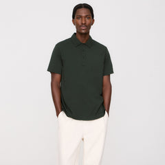 &Kin Pima Jersey Short Sleeve Heathrow Polo - Taiga | Kith Taiga