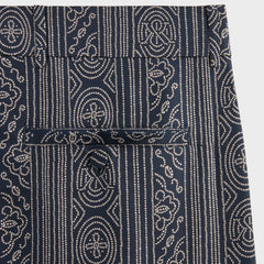 &Kin Batik Stripe Pleated Ari Trouser - Nocturnal | Kith Nocturnal