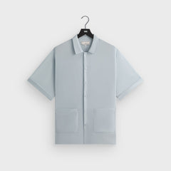 &Kin Silk Habotai Short Sleeve Reade Shirt - Light Indigo | Kith Light Indigo