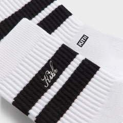 Kith 3-Pack Striped Mid Crew Socks - White | Kith White
