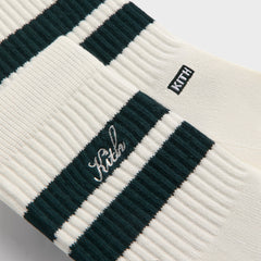 Kith 3-Pack Striped Mid Crew Socks - White | Kith White