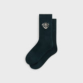 Kith Ornate Crest Logo Crew Socks - Stadium | Kith Stadium