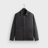 Kith Soft Woven Long Sleeve Boxy Collared Overshirt - Carbon | Kith Carbon