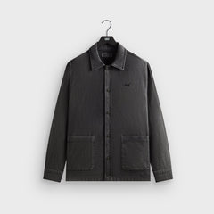 Kith Soft Woven Long Sleeve Boxy Collared Overshirt - Carbon | Kith Carbon