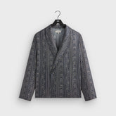 &Kin Batik Stripe Long Sleeve Thompson Crossover Shirt - Nocturnal | Kith Nocturnal
