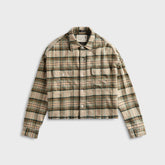 R13 Cropped Work Shirt - Cream Plaid | Kith Cream Plaid