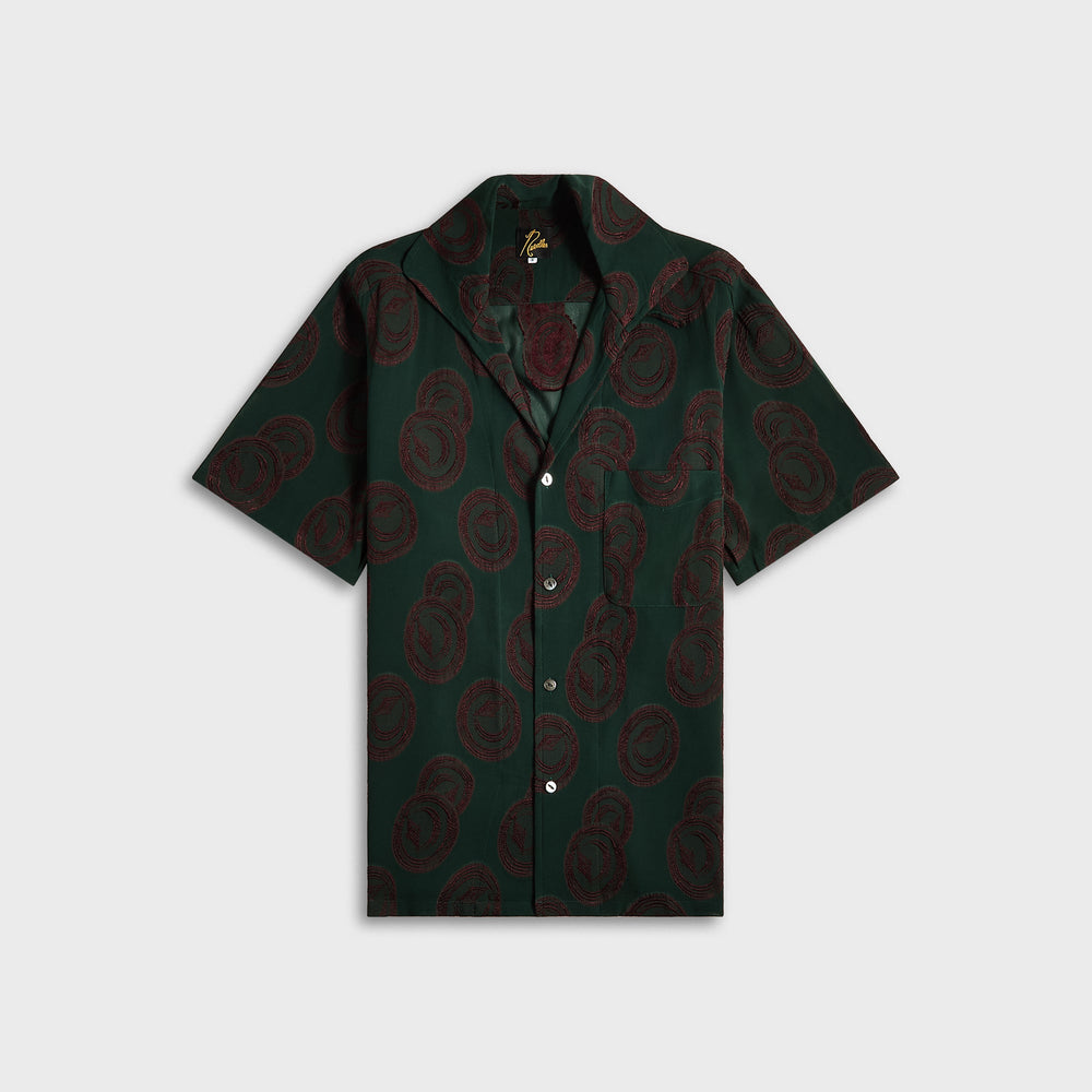 Needles Italian Collar Short Sleeve Shirt - Purple / Green | Kith Purple / Green