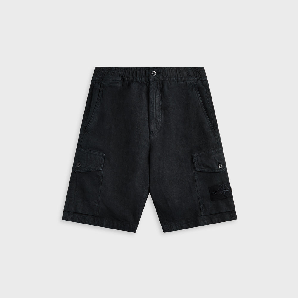 Stone Island Diagonal Linen Garment Dyed Ghost Piece Shorts - Navy Blu | Kith Navy Blue