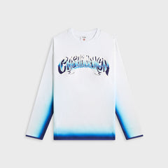Casablanca Spray Dye Gradient Faded Logo Long Sleeve Tee - Blue Fade | Kith Blue Fade